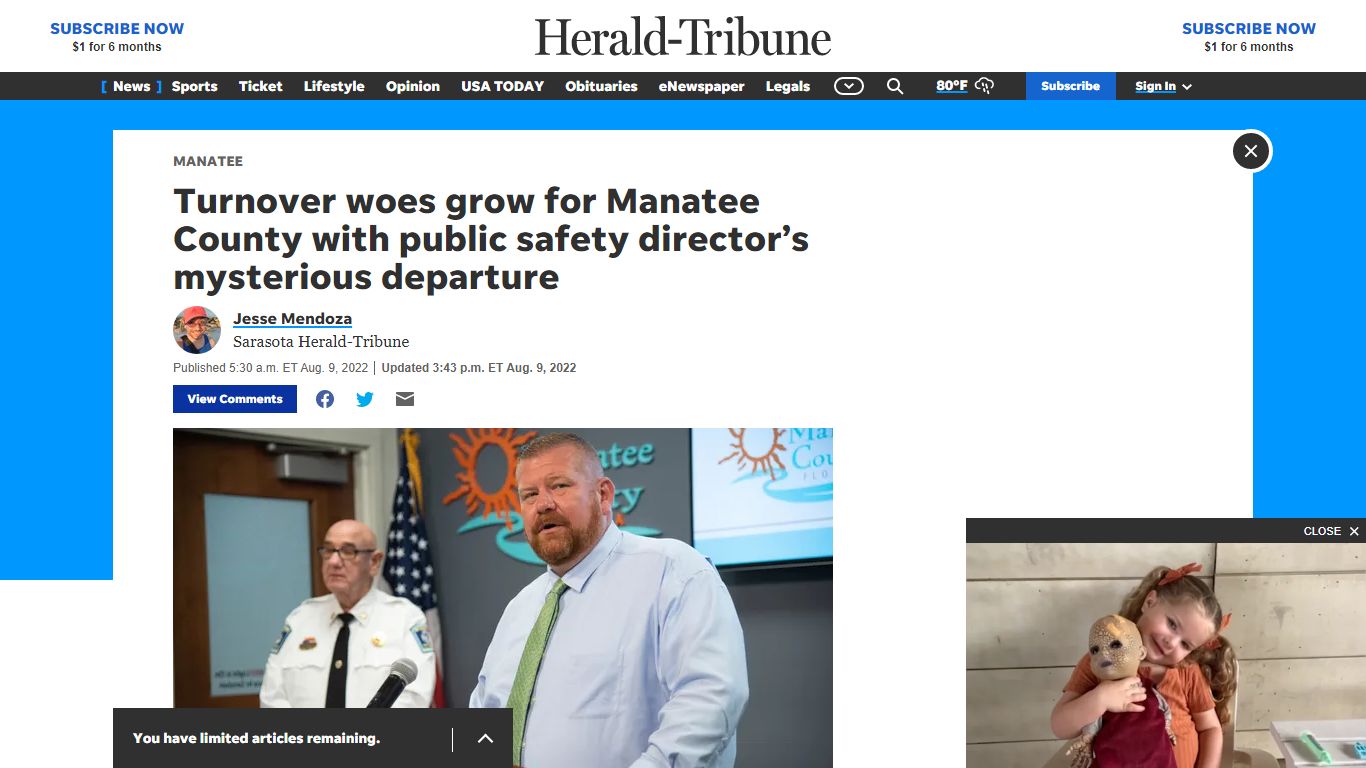 Mystery surrounds Manatee County public safety director’s departure