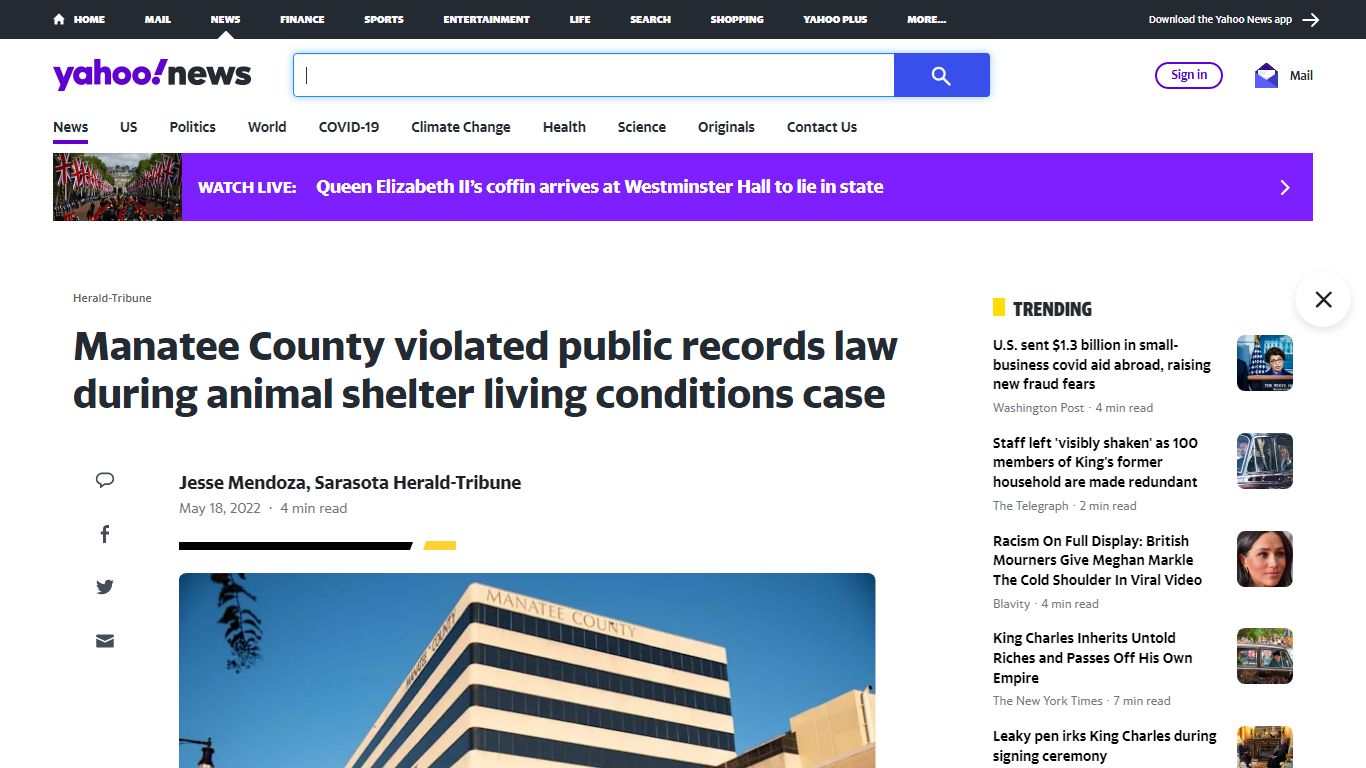 Manatee County violated public records law during animal shelter living ...
